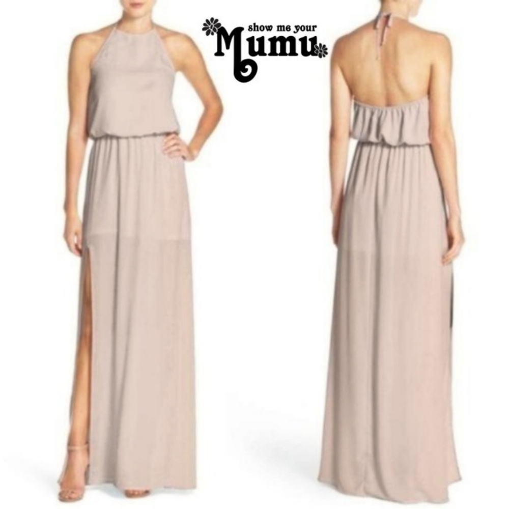 Show me your mumu size large Heather halter dress